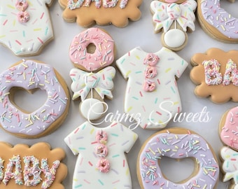 Donut Baby Shower Cookies