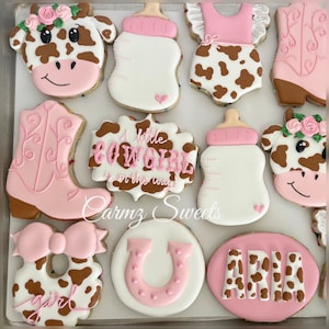 Cowgirl Baby Shower Cookies image 1