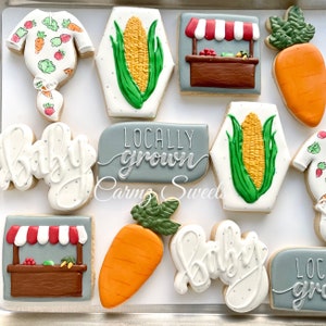 Farm Baby Shower Cookies-