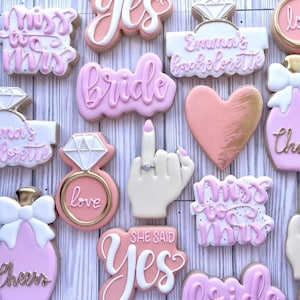 Shades of pink Bridal shower Cookies