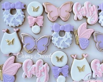 Butterfly Baby Shower Cookies