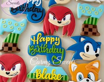 Sonic Birthday cookies - 1 dozen