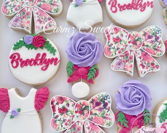 Floral  Baby Shower Cookies