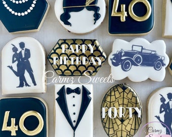 Roaring 20s/ Gatsby birthday cookies