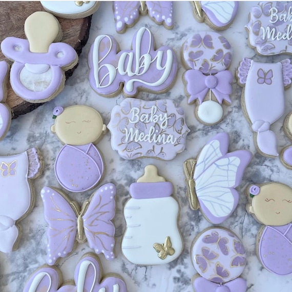 Butterfly Baby Shower Cookies