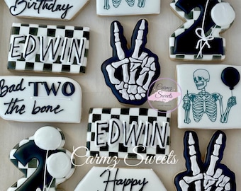 Bad Two the Bone  birthday cookies  - 1 dozen