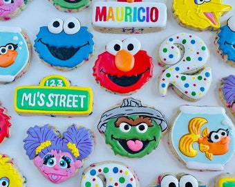 Sesame St birthday cookies