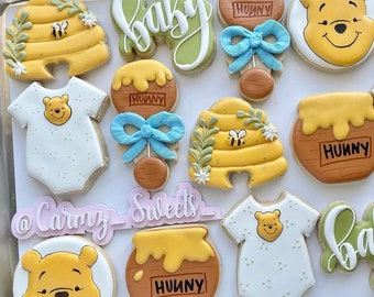 Pooh Baby Shower Cookies