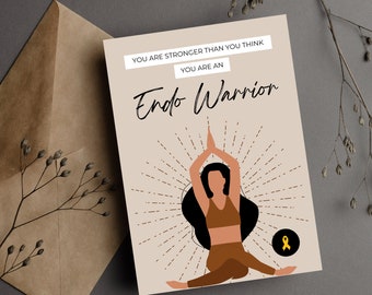 Endo Warrior Support Card, Endometriosis Awareness (Digital Download)