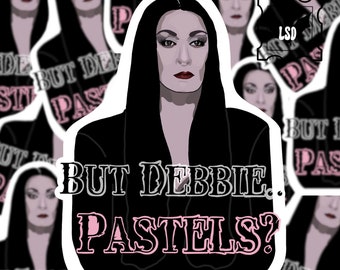 Morticia Addams Family But Debbie Pastels Sticker
