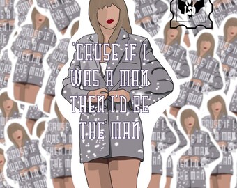 T Swift Eras Tour Lover Era The Man Sticker