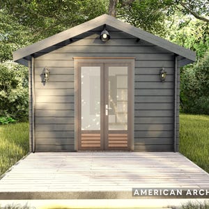 Garden Outbuilding Plans 10x10ft Simple DIY Design – PDF Blueprints Shed Home Office Storage Workshop ADU – 100sft Area – Easy Self Build