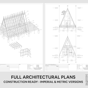 A-Frame Cabin Plans: 455 SF Tiny Home Blueprint (PDF Download) image 6