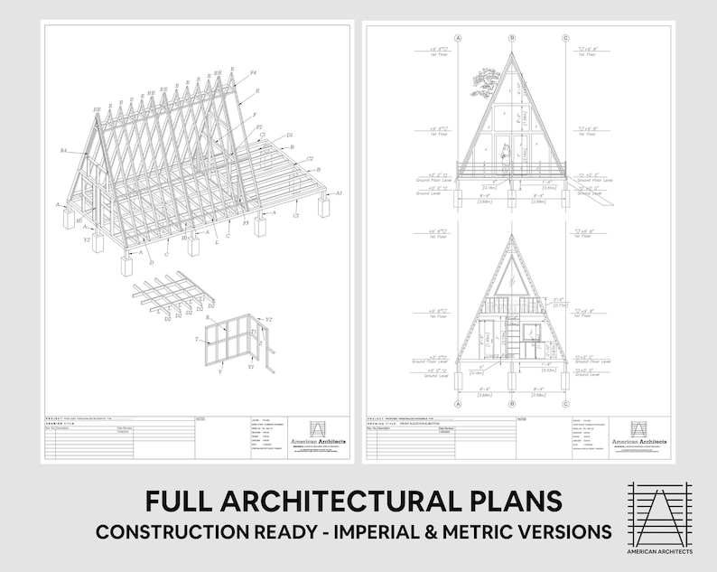 A-Frame Cabin Plans: 455 SF Tiny Home Blueprint (PDF Download) image 6