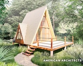 A-Frame Cabin Plans: 280 SF Tiny Home with Loft (PDF Download)