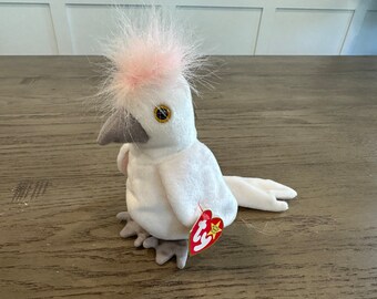 Exclusive Vintage Find - Ty Beanie Baby &quot;Kuku&quot; the Cockatoo - An Adorable, Rare Collectible Plush