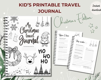 Christmas Edition - Printable Kids Travel and Vacation Journal