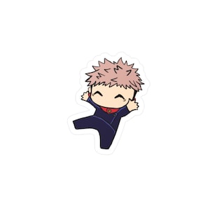 Jujutsu Kaisen Anime Yuji Itadori Chibi Decal Sticker Etsy Il 300x300.5463719755 Te2x