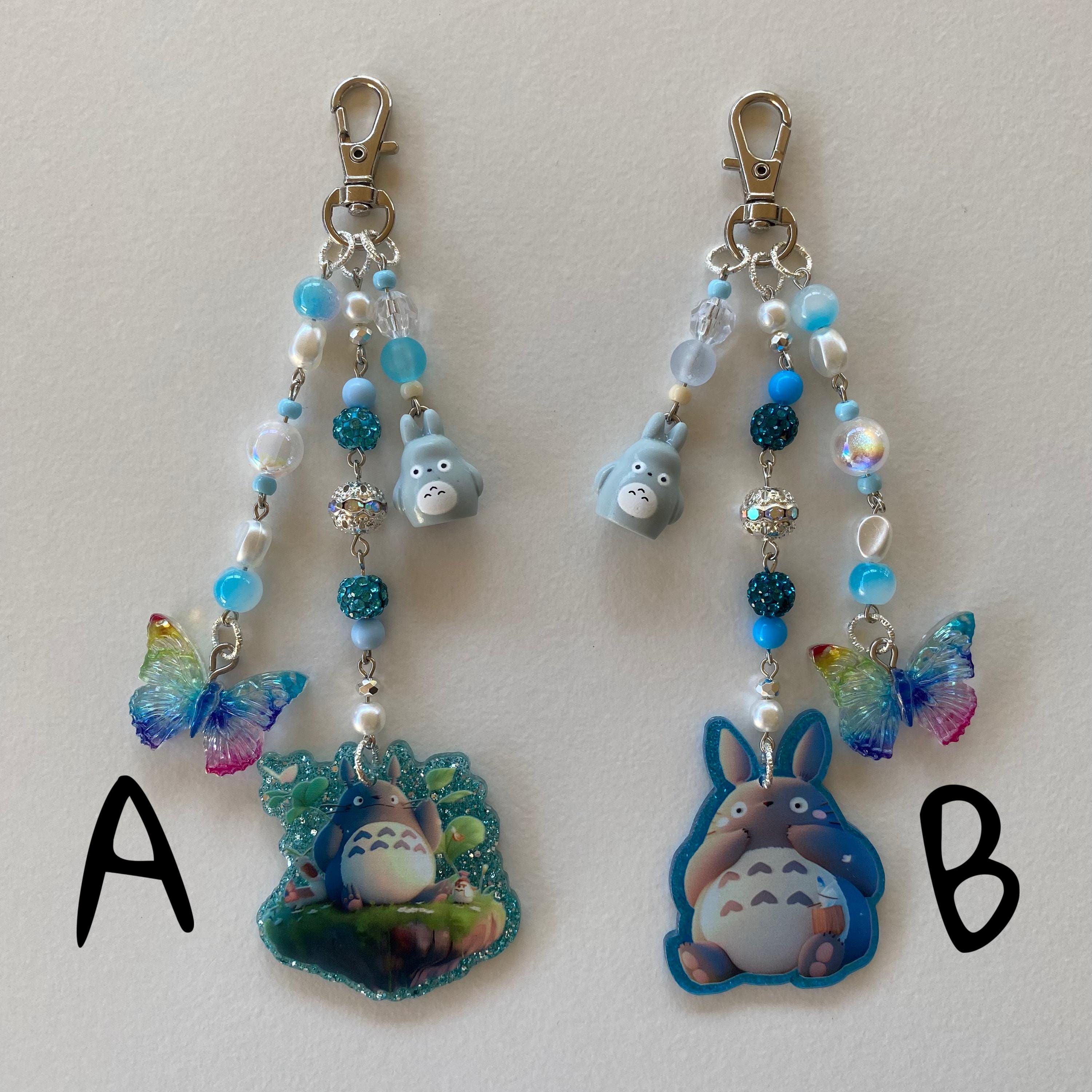 Cute Anime Ghibli Inspired Glitter Acrylic Keychains Ll Anime Keychains ...