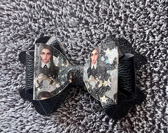 Wednesday inspired Hairbow