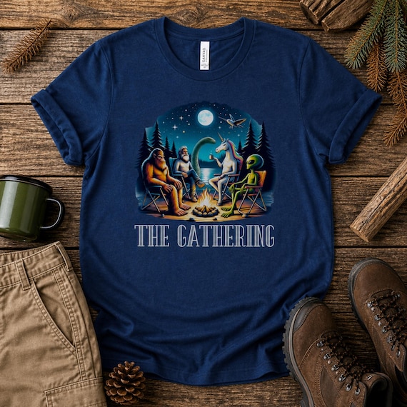 Funny Bigfoot Shirt, Cryptozoology Shirt, Bigfoot Unicorn shirt, Alien Shirt, Bigfoot and friends shirt, Cryptid Shirt, Bigfoot lover Gift