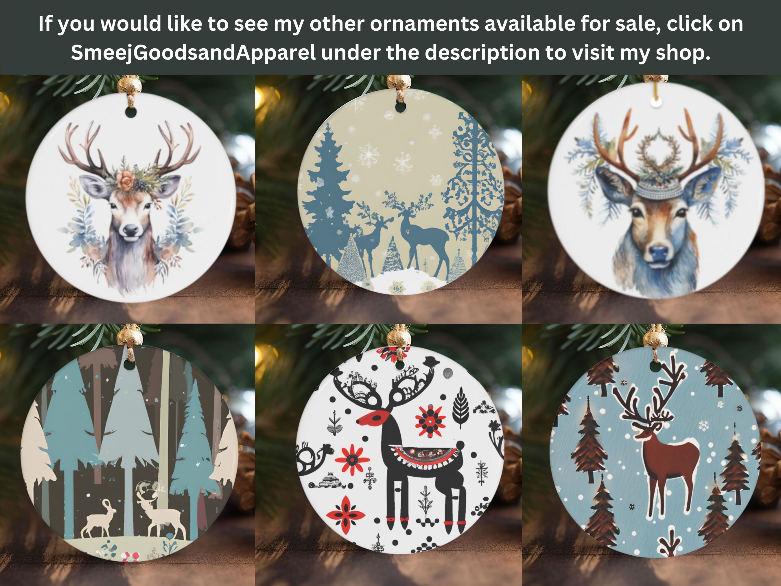 Scandinavian Christmas Ornament Nordic Modern Folk Art Etsy