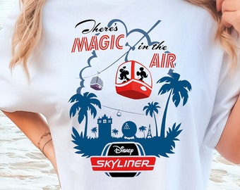 Disney Skyliner Shirt, Travel The World From Above Shirts, Walt Disney World Resort T-shirts, Epcot Skyliner Mickey Tshirt, Disney Sky Shirt
