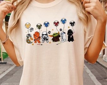 Star Wars Shirt, Disney Balloon Shirts, Star Wars Trip Tshirt, Star Wars Characters T-Shirts, Disney World Tee, Disney Star Wars Balloon Tee