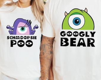 Disney Googly Bear and Schmoopsie Poo Couple Shirt, Monsters Inc Couple Shirts, Disney Anniversary T-Shirts, Disneyworld Couple Sweatshirts