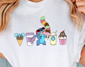 Stitch Shirt, Disney Shirts, Stitch Snacks Tshirt, Stitch Balloon Tshirts, Disney Snack Tee, Disneyland Tees, Stitch Sweatshirt, Disney Gift