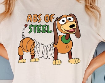 ABS Of Steel Slinky Dog Shirt, Toy Story Funny Shirts, Great Disney Gift Ideas Men Women, Toy Story Slinky Dog T-Shirt, Funny Disney Tshirts