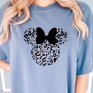 Leopard Minnie Comfort colors Shirt, Animal Kingdom Shirt, Disney Women Shirt, Animal Minnie Shirt, Disney Animal Kingdom Shirt, Leopard tee