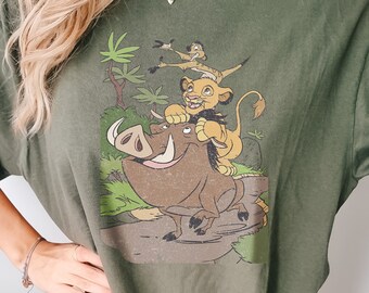 Retro Lion King Shirt, Hakuna Matata Shirts, 90s Lion King T-Shirt, Animal Kingdom T-Shirts, Timon and Pumba Tee, Vintage Disney Gift Tees
