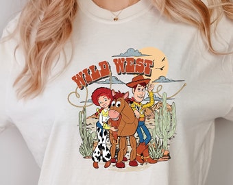 Comfort Colors Wild West Shirt T Shirt, Friends Shirt, Disney Toy Story Jessie And Woody Shirt, Unisex Shirt, Cowgirl Shirt, toy story merch