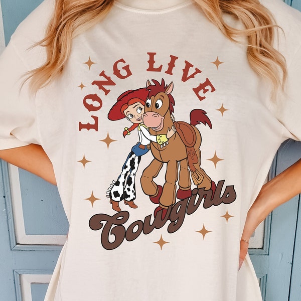 Disney Toy Story Long live Cowgirls Comfort Colors Shirt, Cute Jessie and Bullseye Long Live Cowgirls shirt, WDW Family shirt, Disneyland te