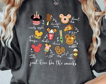 Just Here For The Snacks Comfort colors Shirt, Disney Snacks Shirt, Disney Snack Goals, Disney Family Vacation Shirt, Disney Food Lover gift