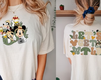 Lets Get Wild Comfort colors Shirt, Mickey Safari Sweatshirt, Animal Kingdom Shirt, Disney Safari Shirt, Disney Vacation Shirt, Family Shirt