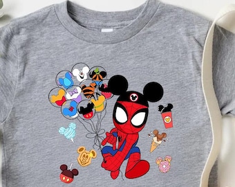 Chemise Mickey Spiderman, chemises collations Disney, t-shirt Avengers Disney pour garçons, t-shirt le meilleur jour de tous les temps pour tout-petits Disneyland, sweat-shirt Spiderman Disney