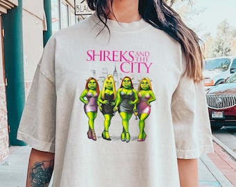 Shreks And The City Shirt, Shrek Funny Trending Sweatshirt, Shrek Face Meme Shirt, Funny Shirt, Girl Shrek Shirt, Funny Gift for her T-Shirt