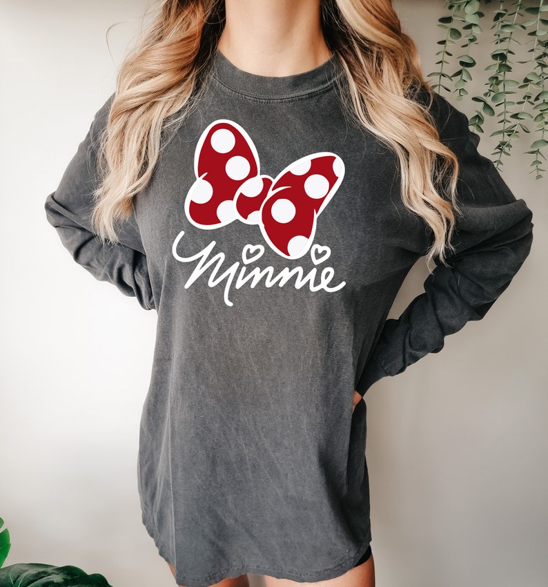 Minnie Bow Shirt, Disneyland Girl T-Shirt, Minnie Mouse Birthday Gift Shirts, Disney Tee for Friend, Minnie Trip T-Shirts, Minnie Mouse Tees image 3