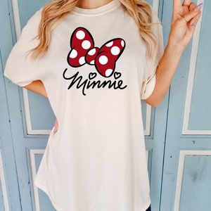 Minnie Bow Shirt, Disneyland Girl T-Shirt, Minnie Mouse Birthday Gift Shirts, Disney Tee for Friend, Minnie Trip T-Shirts, Minnie Mouse Tees image 2