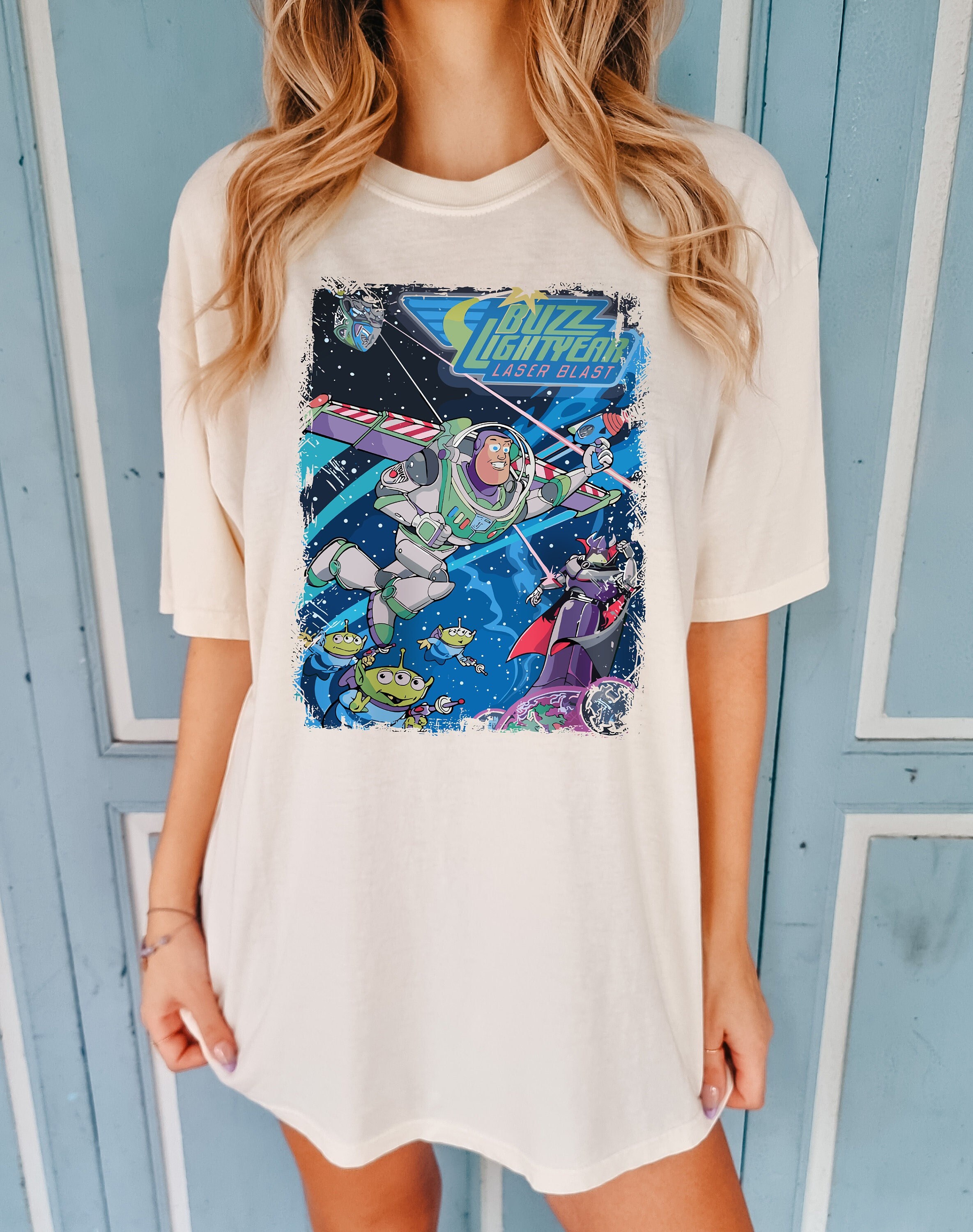 Retro Buzz Lightyear Astro Blasters Shirt, Funny Disney Tee, Toy Story T-shirt, Walt Disney Shirts, Disneyland Tees, Disney Birthday Tshirts