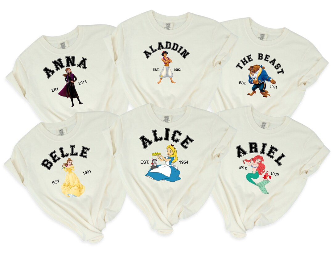 Disney Full Characters Comfort Colors Shirt Disney Character Custom Disney Full Characters Comfort Colors Shirt Disney Character Custom
