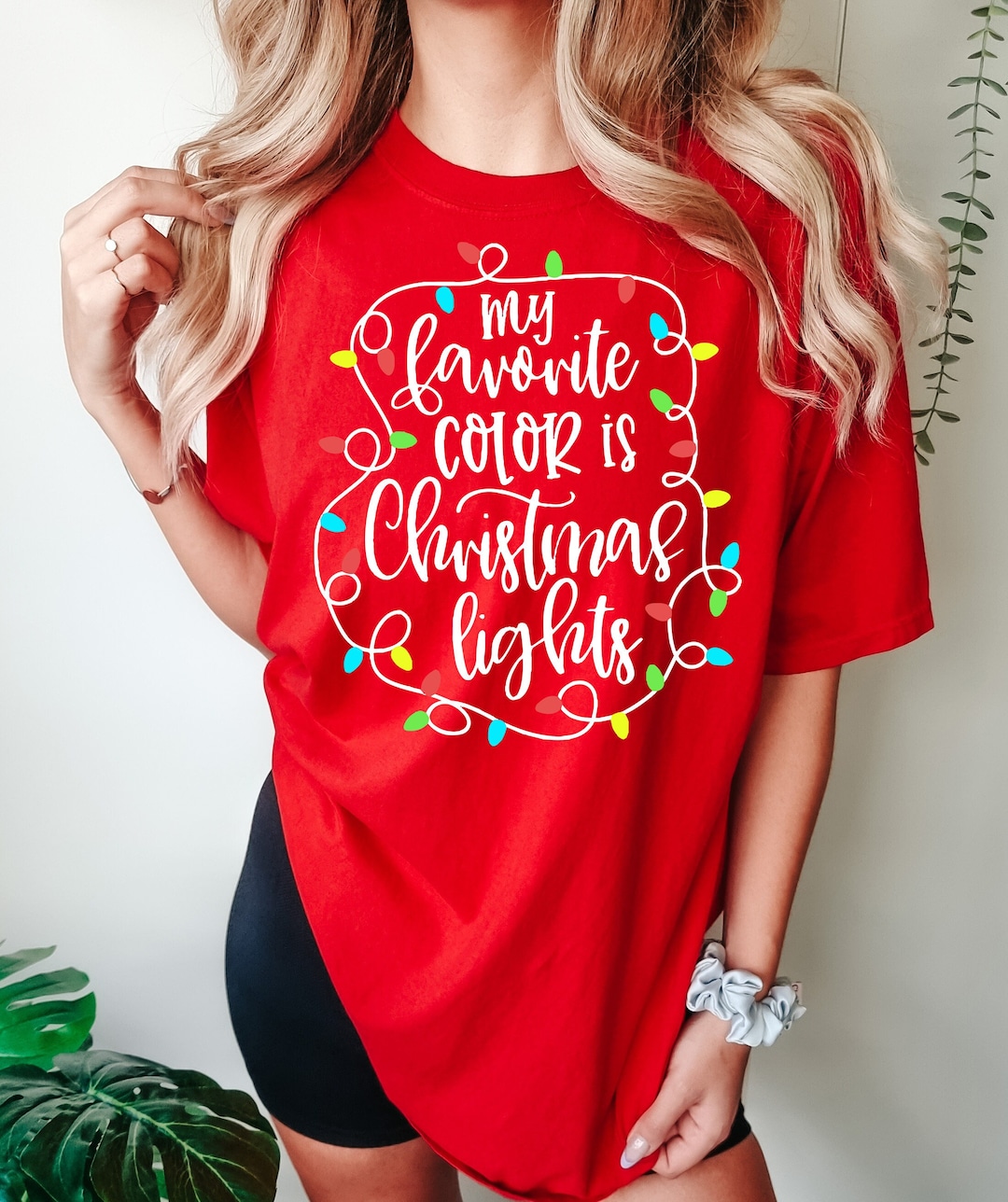 My Favorite Color is Christmas Lights Sweatshirt Christmas Etsy