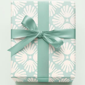 Seashell Starburst Wrapping Paper: Coastal Gift Wrap, Beachy Design