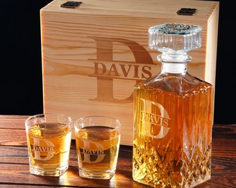 Groomsmen Gifts, Personalized Whiskey Decanter Set, Groomsman Gift, Best Man Gift