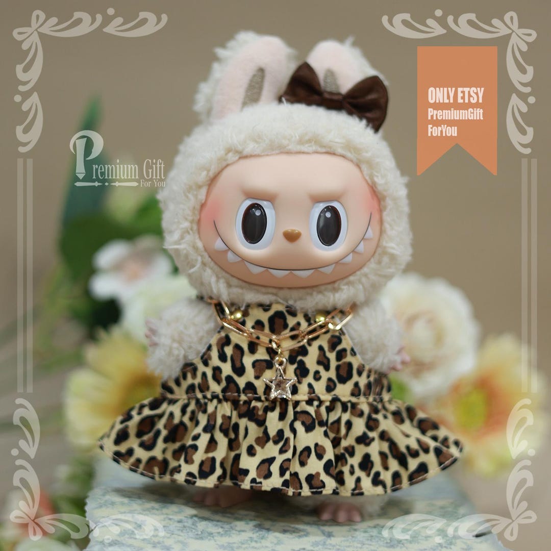Labub Outfits Labubu Leopard Dress for Girls | Labubu Outfit With Bow | Ready to Ship ...