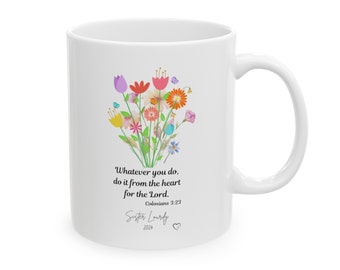 Bible verse mug, Christian coffee, bible study gift, bible reading mug, Christian coffee mug, gift for sister,