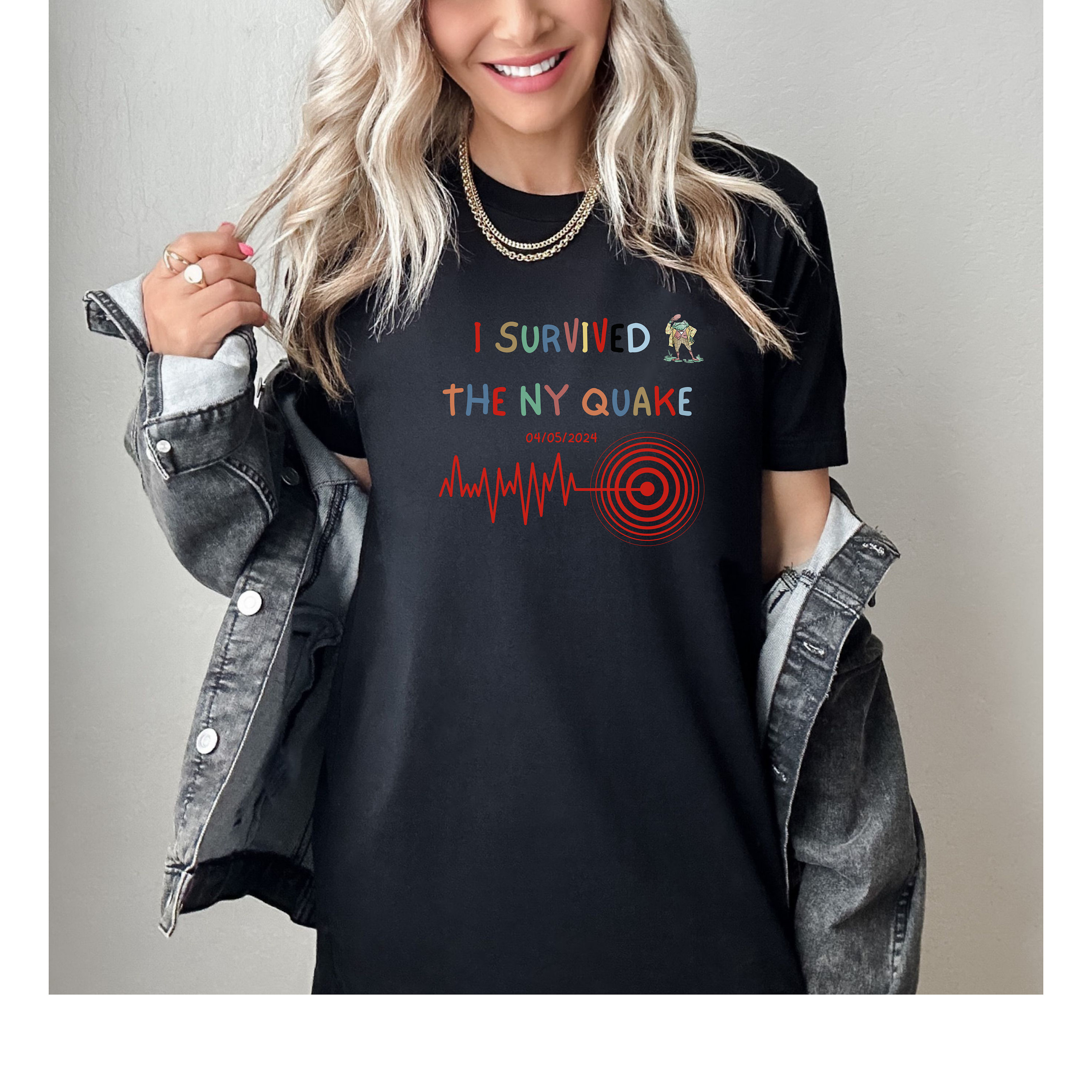 Earthquake, I Survived, Ironic, NYC, Gift for Her, New Jersey