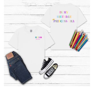 camisa de cumpleaños personalizada, cumpleaños de princesa, camisetas de cumpleaños de Disney, camisas del equipo de Disney, camisa de cumpleaños de niña,